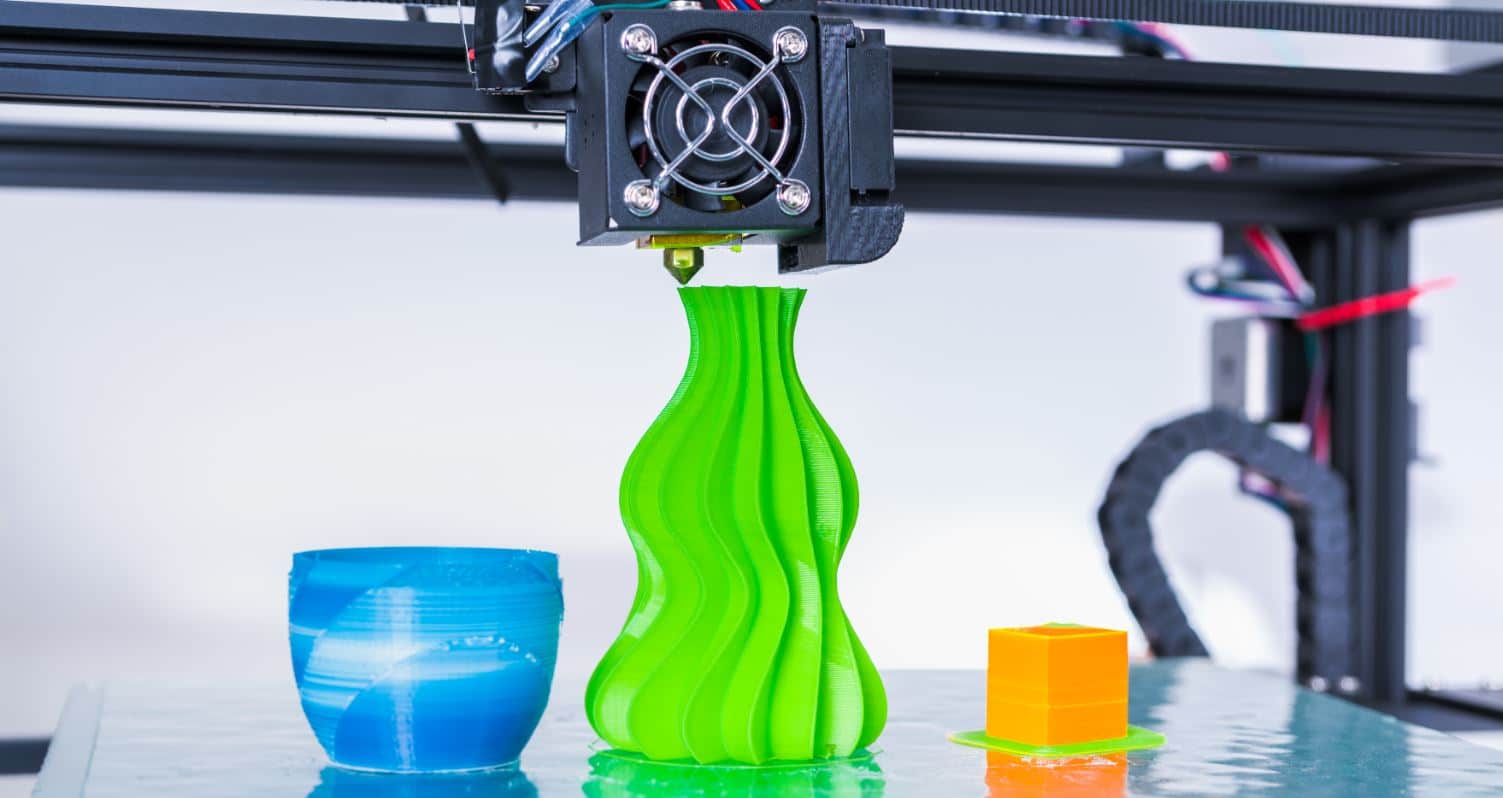 3D colorful objects Colorful objects created with 3D printing machine