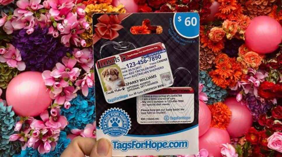 Tags and flowers Gift tags from Tags For Hope
