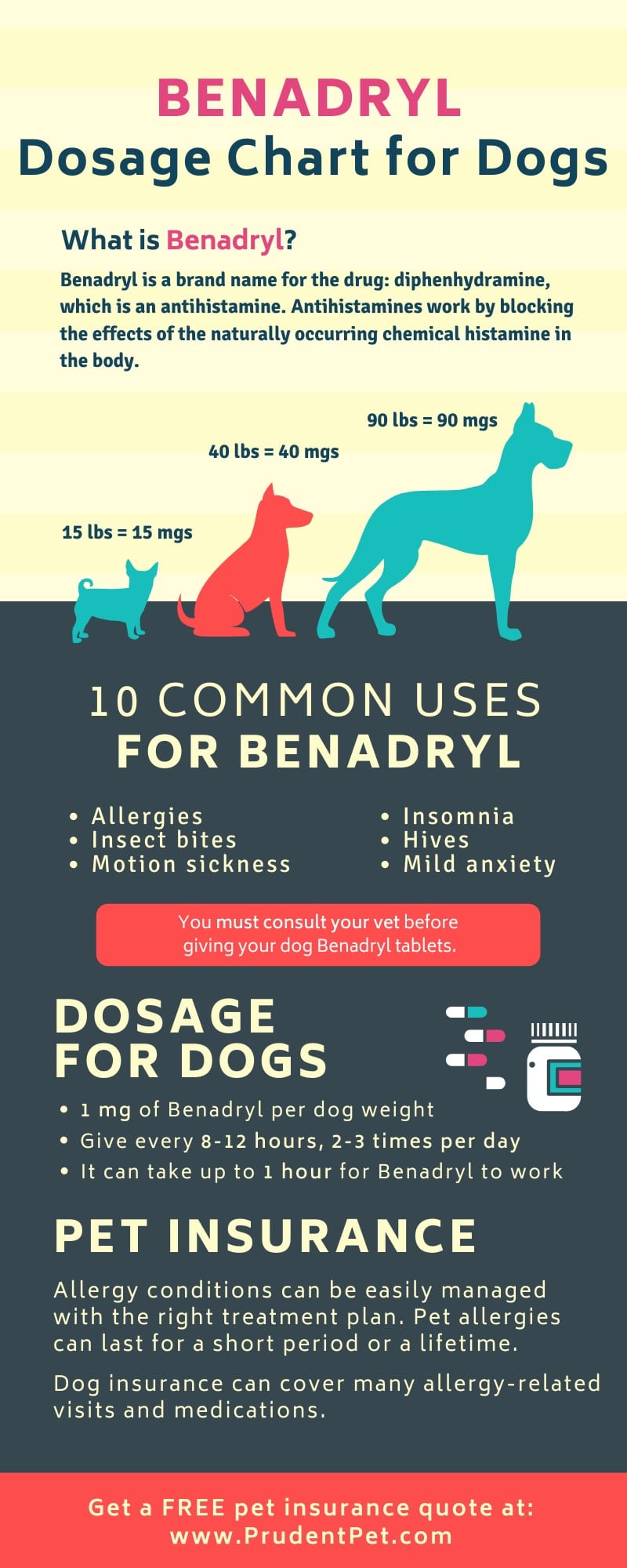 Benadryl Prudent Pet Benadryl infographic from Prudent Pet