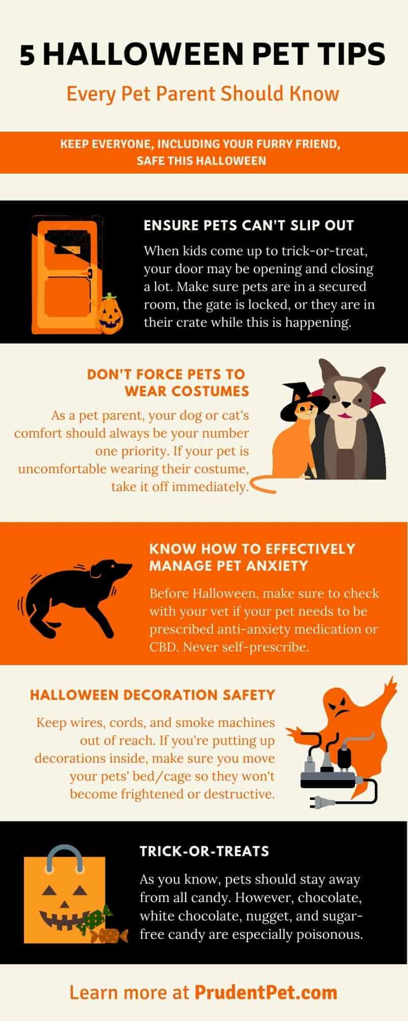 Halloween Tips Prudent Pet infographic for Halloween tips